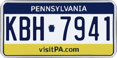 PA license plate KBH7941
