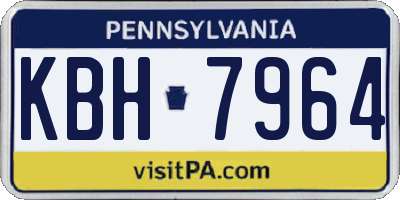 PA license plate KBH7964
