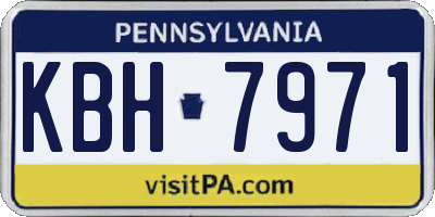 PA license plate KBH7971
