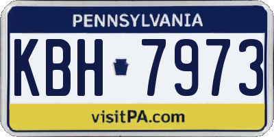 PA license plate KBH7973