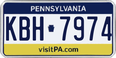 PA license plate KBH7974