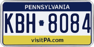 PA license plate KBH8084