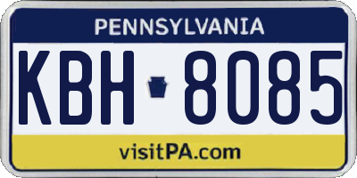 PA license plate KBH8085