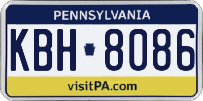PA license plate KBH8086