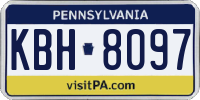 PA license plate KBH8097
