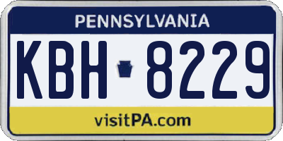 PA license plate KBH8229
