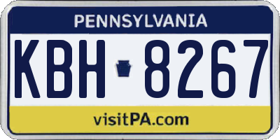 PA license plate KBH8267