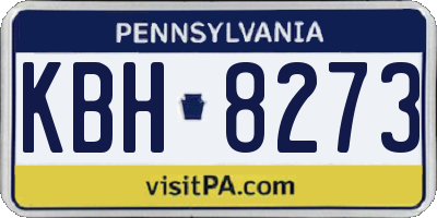 PA license plate KBH8273