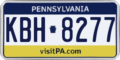 PA license plate KBH8277