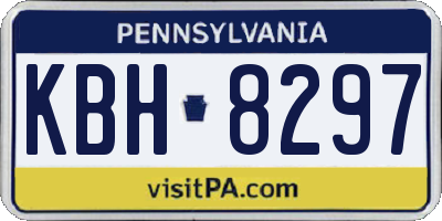 PA license plate KBH8297