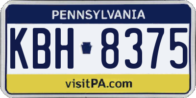 PA license plate KBH8375