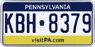 PA license plate KBH8379