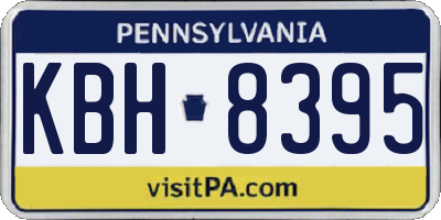PA license plate KBH8395