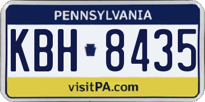 PA license plate KBH8435