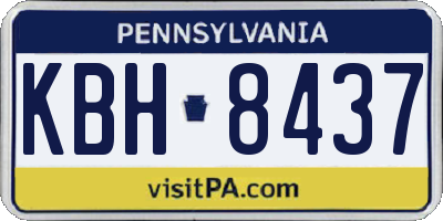 PA license plate KBH8437