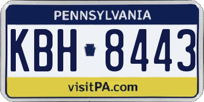 PA license plate KBH8443
