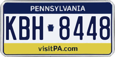 PA license plate KBH8448