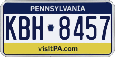 PA license plate KBH8457