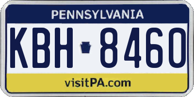 PA license plate KBH8460