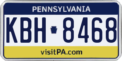 PA license plate KBH8468