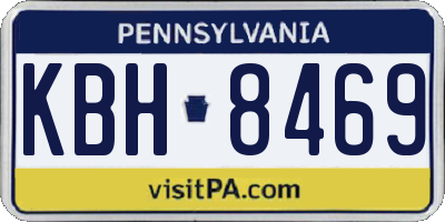 PA license plate KBH8469