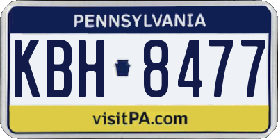 PA license plate KBH8477
