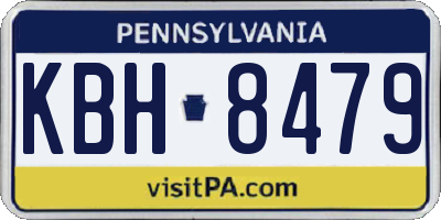 PA license plate KBH8479