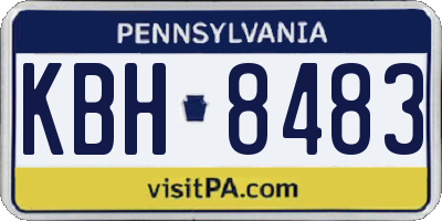 PA license plate KBH8483
