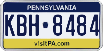 PA license plate KBH8484