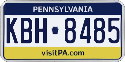 PA license plate KBH8485