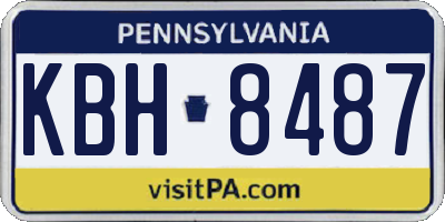 PA license plate KBH8487