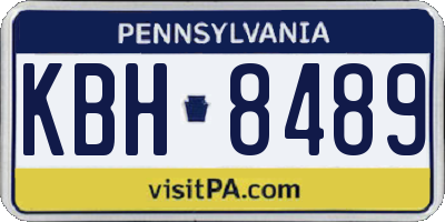 PA license plate KBH8489
