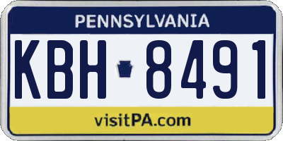 PA license plate KBH8491