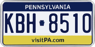 PA license plate KBH8510