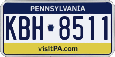 PA license plate KBH8511
