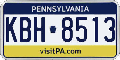 PA license plate KBH8513