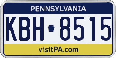 PA license plate KBH8515