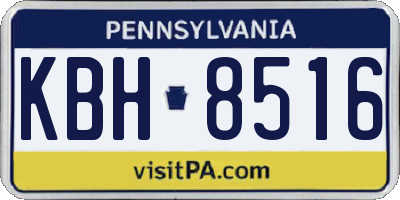 PA license plate KBH8516