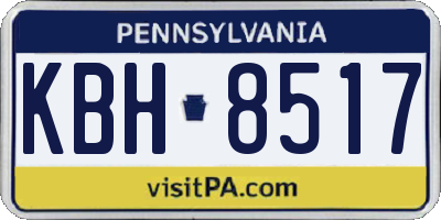 PA license plate KBH8517