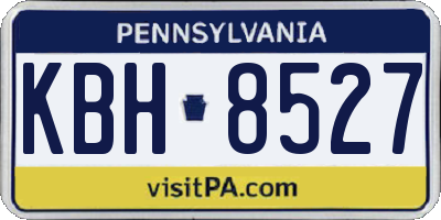 PA license plate KBH8527