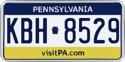 PA license plate KBH8529