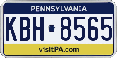 PA license plate KBH8565