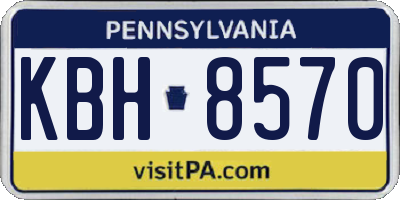 PA license plate KBH8570