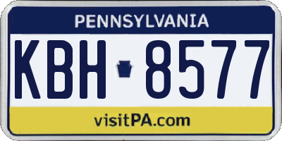 PA license plate KBH8577