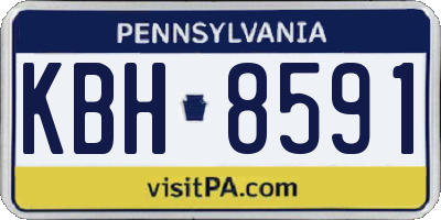 PA license plate KBH8591