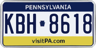 PA license plate KBH8618