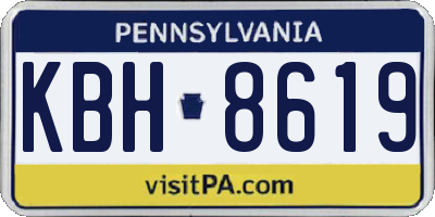 PA license plate KBH8619
