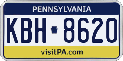 PA license plate KBH8620