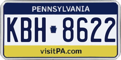PA license plate KBH8622