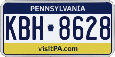 PA license plate KBH8628